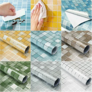 4Pcs Kitchen Waterproof Anti-Oil Tile Decal Wall Sticker Self-adhesive Wallpaper - Picture 1 of 18