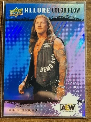 2022 AEW Chris Jericho Blue Purple Color Flow /199 ALLURE Trading Card #86307 - Image 1 of 2