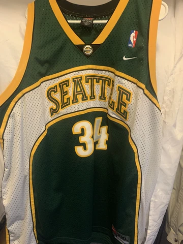 NBA BASKETBALL JERSEY RAY ALLEN SEATTLE SUPERSONICS XXL NIKE #34 Cover