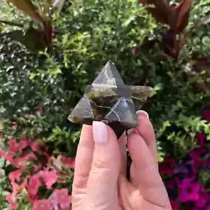 Labradorite Stone, Labradorite Crystal Merkaba Star Tetrahedron 1.5" x 2.5" - Picture 1 of 3
