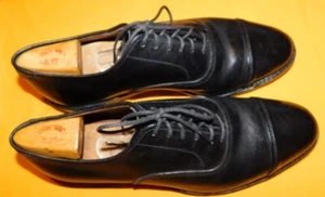 ALLEN EDMONDS PARK AVENUE BLACK GENUINE LEATHER CAP TOE OXFORD SHOES SIZE 7.5E. - Picture 1 of 9