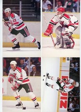 NJ Devils Assortment of  4 - 1990-91 Team-Issued Player Postcards b