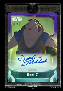 Tovah Feldshuh as Aunt Z Purple 61/99 Auto 2021 Topps Star Wars Signature Series - Bild 1 von 1