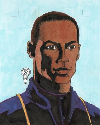 Star Trek Rittenhouse Sketchafex UNCUT Sketch Travis Mayweath UNKNOWN ARTIST SET - Image 1 of 3