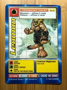 1999 Digimon DigiBattle Leomon Bo-03 Series 1 RARE - Picture 1 of 6