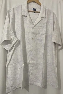 Gap Men’s Short Sleeve Button-Up Linen Shirt - Purple Color - Size 2XL - Picture 1 of 12