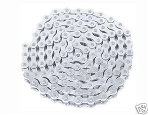 KMC Nickle Plated Bicycle Chain 1/2x1/8x112 Links BMX Chopper Cruiser 123270 - Picture 1 of 1