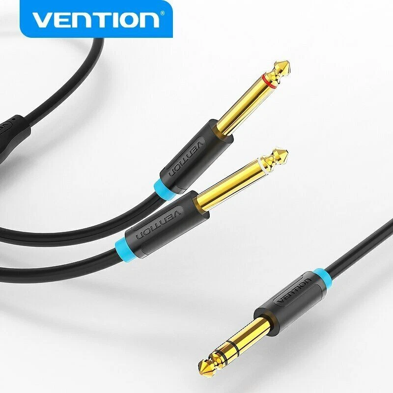 6.35mm GOLD Mono Jack to Plug 6.35mm 1/4 Cable for Mixer Speaker Amplifier New - Image 1 of 4