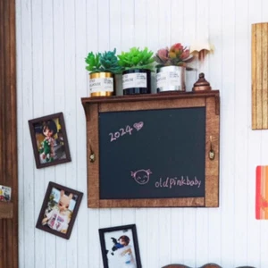 1/6 Scale Doll House Miniatures Vintage Blackboard Message Board Unfinished - Picture 1 of 4
