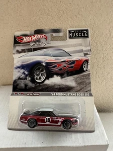 Hot Wheels Racing 2012 Muscle '69 Ford Mustang Boss 302 #16 Real Riders G51 - Picture 1 of 1