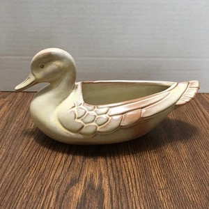 Vintage Frankoma Pottery Duck Planter Vase Dish #208A Made In USA Tan-Excellent - Bild 1 von 10