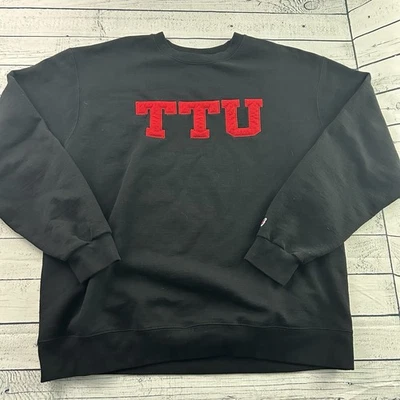 Champion Texas Tech Rojo Raiders Pullover Cuello Redondo Sudadera Para Hombre XL Negro Rojo Foto 1 de 4