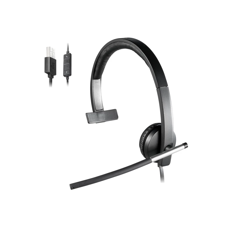 Logitech H650e Usb Mono Headset Noise Canceling Microphone For Uc Compatibility - Image 1 of 1