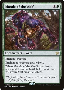 Mantle of the Wolf 2x FOIL THB MTG Theros Beyond Death Rare MINT green - Picture 1 of 1