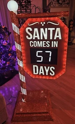 Member's Mark 5' Pre-Lit Santa Countdown Calendar NEW IN BOX - Image 1 of 4