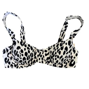 Kona Sol Bikini Oberteil Gr. S 4/6 schwarz weiß gepolstert Bügel Animal Print - Bild 1 von 6