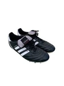 Adidas Kaiser 5 Moulded Football Boots Mens Uk 9 Black Leather Made In Germany - Picture 1 of 11