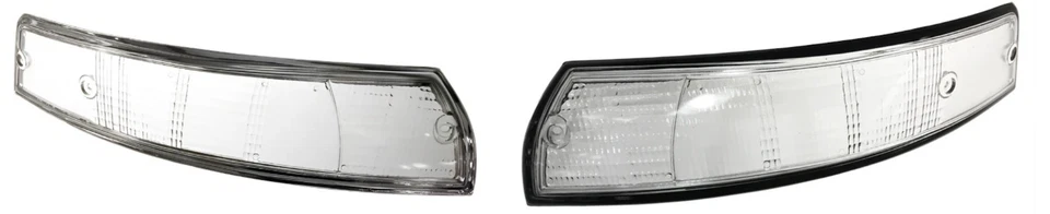 porsche 911 912 turn signal lens clear -black trim Left & Right 69-73 Long Hood Foto 1 de 4