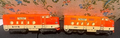 Marx Vintage Gauge O  Diesel Locomotives , 4 CARS, STATION & TOWERS LIGHT - Image 1 of 4