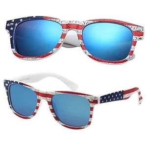 Toddler Sunglasses UV Protection American Flag | Polarized Ice Blue Polarized - Picture 1 of 7