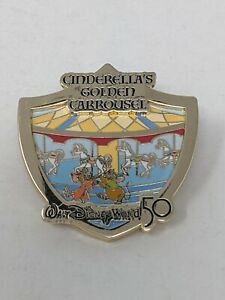 WDW 50th Opening Day Attractions Cinderella's Golden Carrousel Disney LE Pin