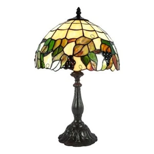 Dale Tiffany Geometric Resin & Art Glass Table Lamp in Dark Coffee/Green - Picture 1 of 2
