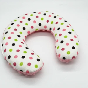 Cudlie Reversible Pink White Polka Dot Baby Travel Neck Support Pillow - Picture 1 of 10