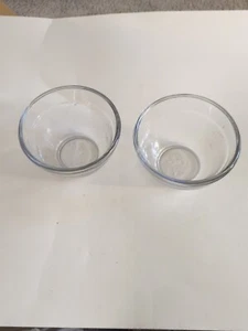 Lot of (2) Pampered Chef 2 1/2 Cup glass clear measuring bowls - Picture 1 of 4