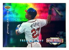 1994 UD Fred McGriff Mickey Mantle’s Long Shots Refractor SP Electric Diamond 12