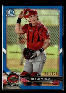 BOWMAN CHROME BLUE 2018 /150 TYLER STEPHENSON REDS - Foto 1 di 1