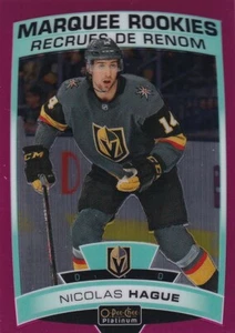 💥 2019 O-Pee-Chee Platinum Marquee Rookies Matte Pink Nicolas Hague 192 Rookie - Picture 1 of 2