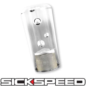 CLEAR BUBBLE SHIFT KNOB FOR MANUAL SHORT THROW GEAR SHIFTER 4" 10X1.5 K62 - Picture 1 of 1