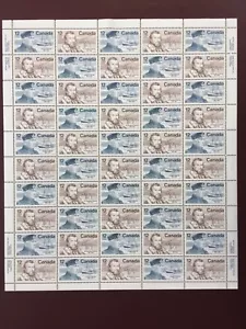 Canada Stamp Sheet - 1977 12c FAMOUS CANADIANS INSCRIPTION Se-tenant Sheet of 50 - Picture 1 of 1