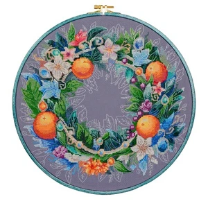 Cross-Stitch Kit - Christmas Wreath, Gift for the Needleworker,Exquisite Holiday - Picture 1 of 7