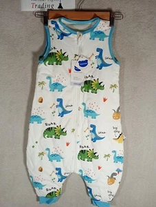 Chilsuessy Schlafsack All One Schlafanzug Kinderwagen Schnee Dinosaurier 12-18 Monate Neu - Bild 1 von 18
