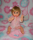 American Character 1965 Teeny TINY TEARS Doll ~ROCKABYE Eyes ~ORIGINAL Sunsuit+