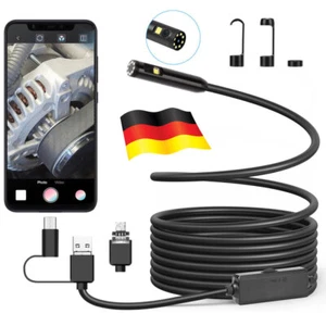 9 LED HD Endoskop Wasserdicht Endoscope Inspektion Kamera Für Android Dual Lens - Bild 1 von 15