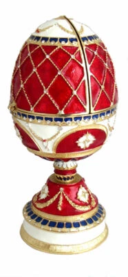 Copie oeuf Fabergé "Pour les amoureux" - boite à musique - Photo 1/2