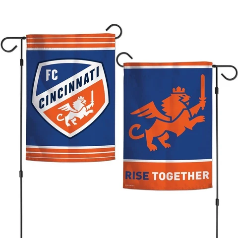 FC CINCINNATI RISE TOGETHER 12"X18" 2-SIDED GARDEN FLAG NEW WINCRAFT ⚽ Cover