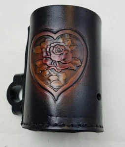 Portabotellas de motocicleta corazón con rosas logotipo con abrazadera - Imagen 1 de 6