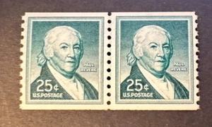 Paul Revere - Liberty Series - Scott 1048 - 25 cents - Line Pair - Picture 1 of 1