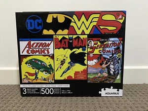 DC COMICS 3x500PC JIGSAW PUZZLES BATMAN, WONDERWOMAN , SUPERMAN BRAND NEW - Picture 1 of 2