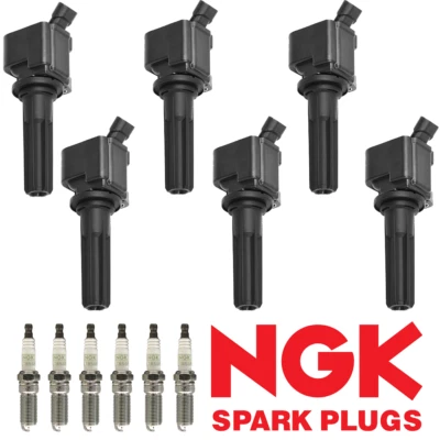6 bobinas de encendido y bujía NGK Platinum para Hummer H3 H3T L5 2007-2010 UF497 Foto 1 de 4