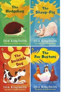 NEW x 4 Dick King Smith HODGEHEG SHEEP PIG FOX BUSTERS INVISIBLE DOGS Penguin - Picture 1 of 1