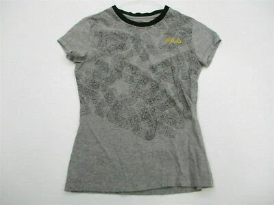FILA SPORT Shirt Women's Size S Active Cotton Running Short Sleeve Gray Crew - image 1 of 4