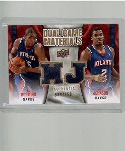 AL HORFORD JOE JOOHNSON DUAL JERSEY 2009 10 UD GAME USED BASKETBALL - Picture 1 of 2