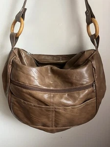 50s 60s Vintage Handbag Purse Oversize Slouchy Boho Weekender Crossbody Vegan - Picture 1 of 11
