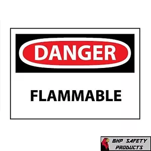 GEFAHR BRENNBARES SCHILD 10" X 14" MATERIAL IST .050 HOHE DICHTE RIDGID KUNSTSTOFF - Bild 1 von 3
