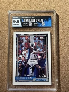 1992-93 Topps #362 Shaquille O'Neal RC HGA 9.5 GEM MINT Grade - Picture 1 of 4