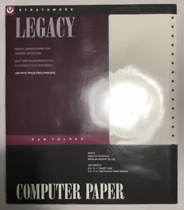Strathmore Legacy 250 Pages of Track Feed Computer Paper - NIP - Picture 1 of 10